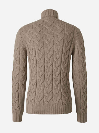 Outlet online Gran Sasso Hombre Jersey Trenzado Lana color Topo sku 542-002304 01 - Foto 2