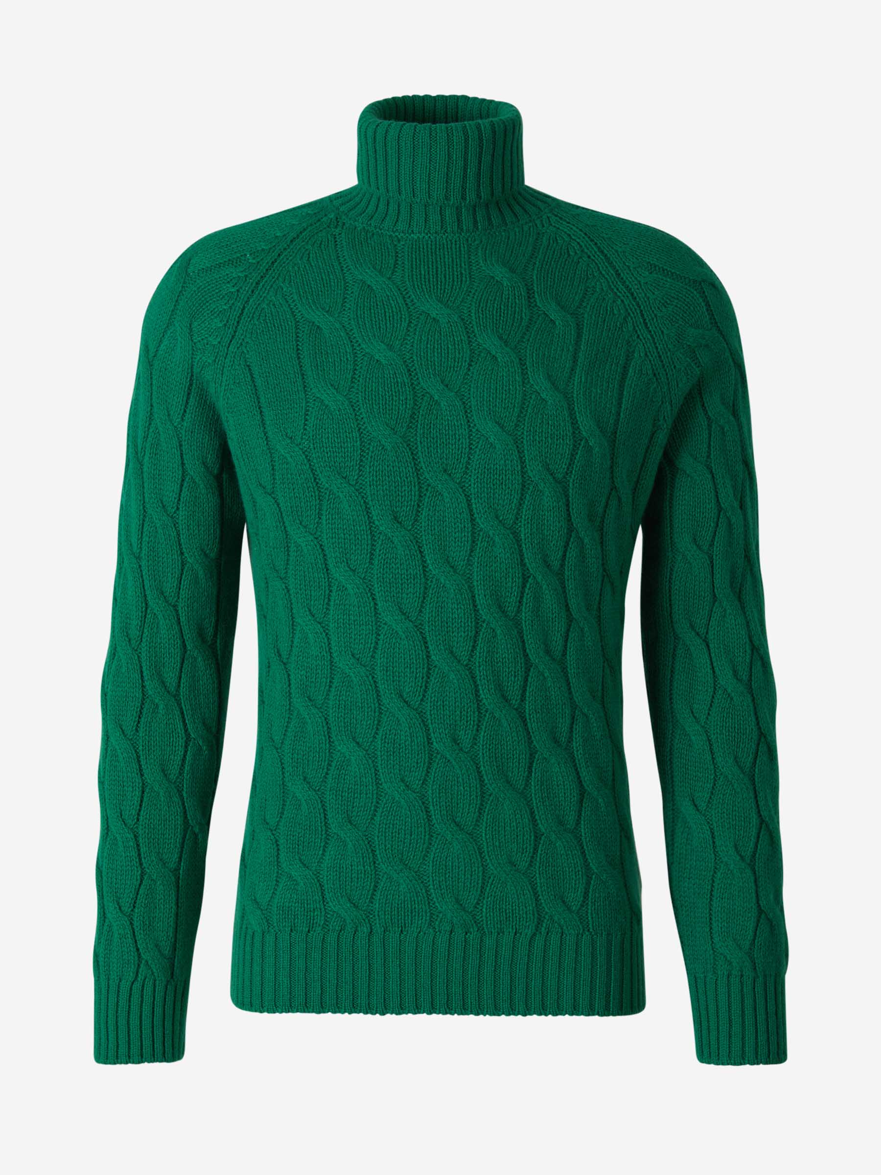 Outlet online Gran Sasso Hombre Jersey Trenzado Lana color Verde Claro sku 542-002305 01 - Foto 1