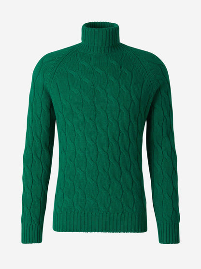 Outlet online Gran Sasso Hombre Jersey Trenzado Lana color Verde Claro sku 542-002305 01 - Foto 1