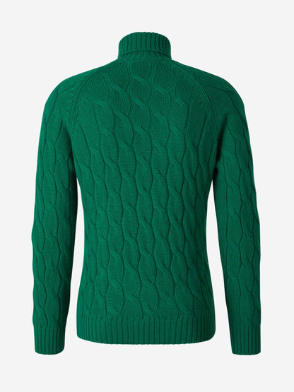 Outlet online Gran Sasso Hombre Jersey Trenzado Lana color Verde Claro sku 542-002305 01 - Foto 2