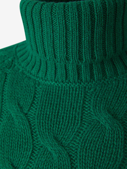 Outlet online Gran Sasso Hombre Jersey Trenzado Lana color Verde Claro sku 542-002305 01 - Foto 3