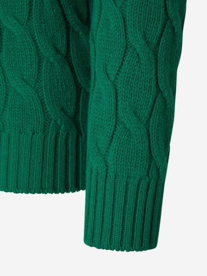 Outlet online Gran Sasso Hombre Jersey Trenzado Lana color Azul Real sku 542-002305 02 - Foto 4