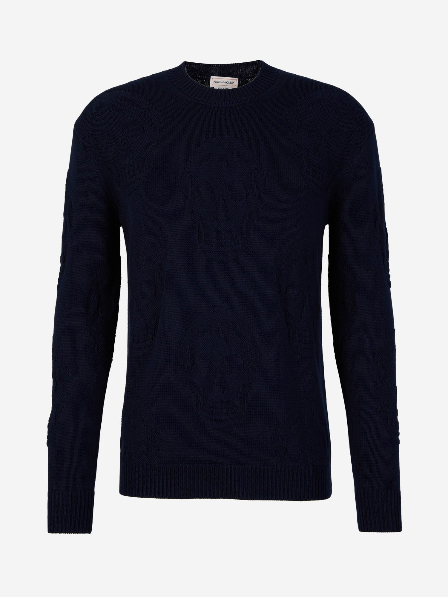 Outlet online McQueen Hombre Jersey Algodón Calavera color Azul Noche sku 542-002328 01 - Foto 1