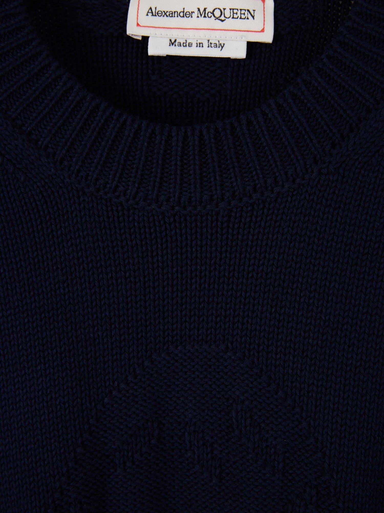 Outlet online McQueen Hombre Jersey Algodón Calavera color Azul Noche sku 542-002328 01 - Foto 3