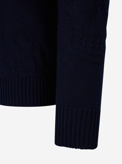 Outlet online McQueen Hombre Jersey Algodón Calavera color Azul Noche sku 542-002328 01 - Foto 5