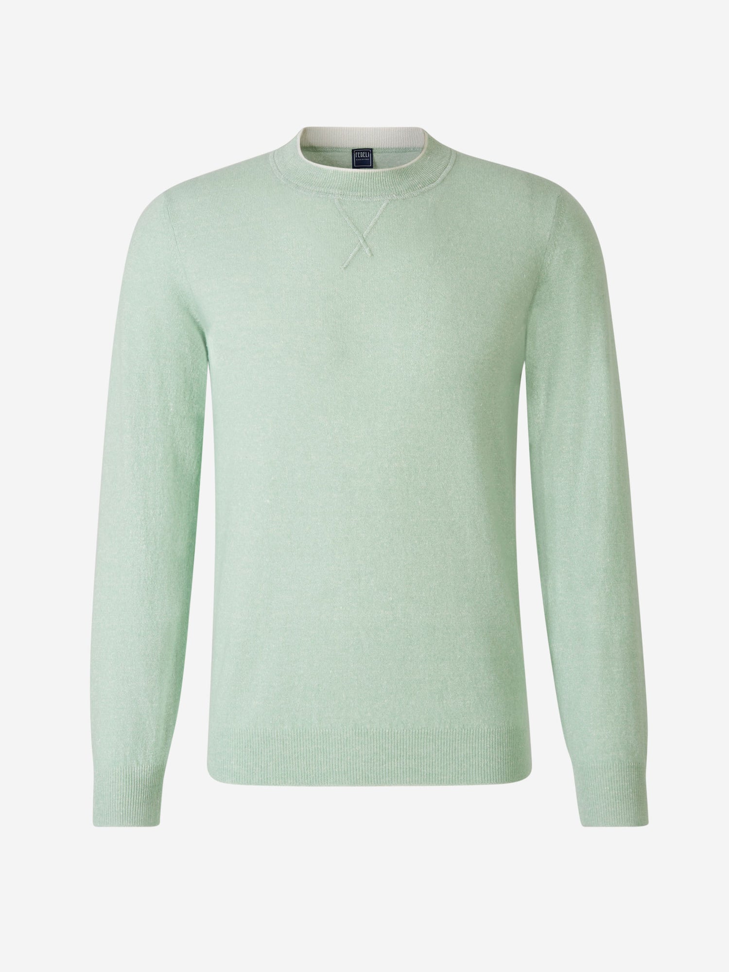 Outlet online Fedeli Hombre Jersey Punto Cashmere color Verde Menta sku 542-002343 01 - Foto 1