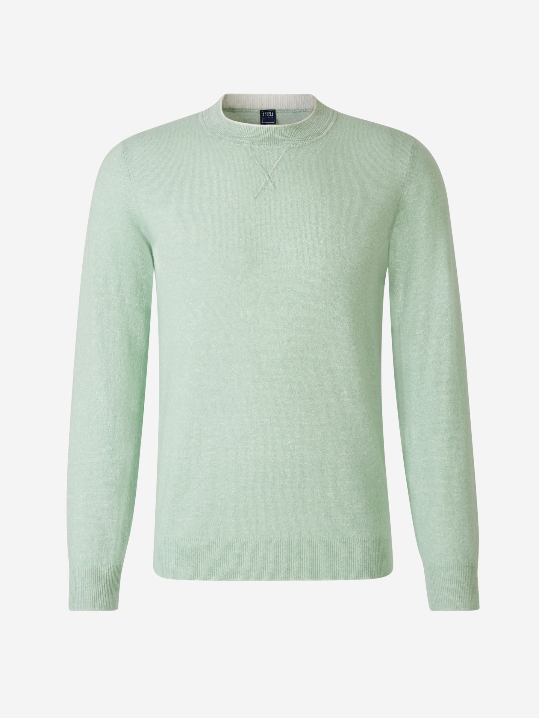 Outlet online Fedeli Hombre Jersey Punto Cashmere color Verde Menta sku 542-002343 01 - Foto 1