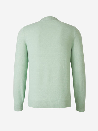 Outlet online Fedeli Hombre Jersey Punto Cashmere color Verde Menta sku 542-002343 01 - Foto 2