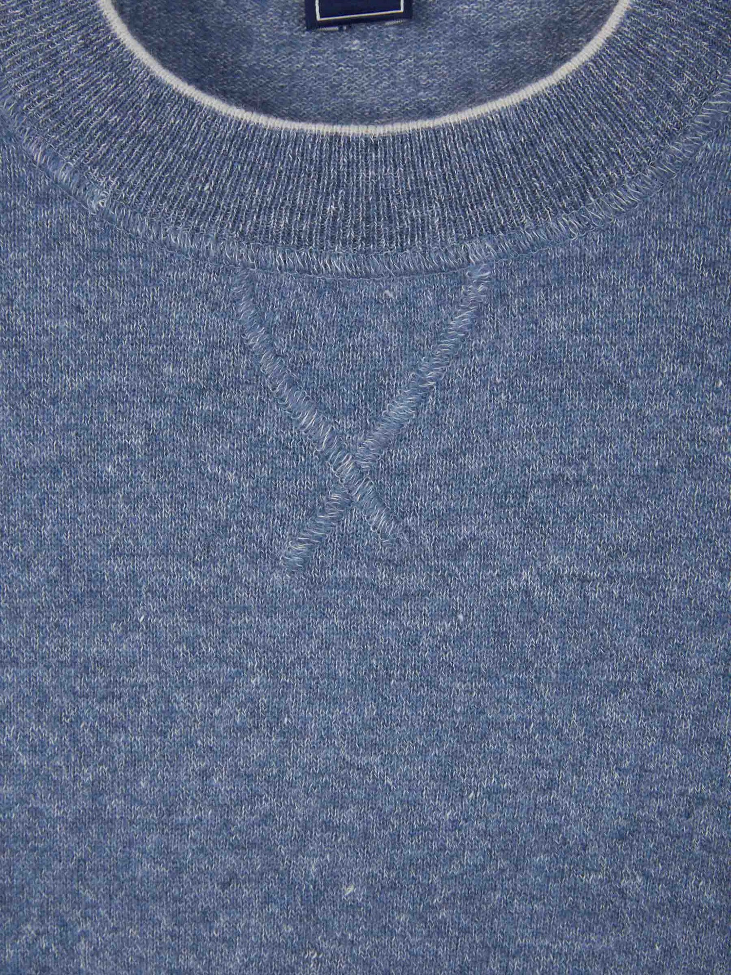 Outlet online Fedeli Hombre Jersey Cashmere y Lino color Azul Denim sku 542-002343 02 - Foto 3