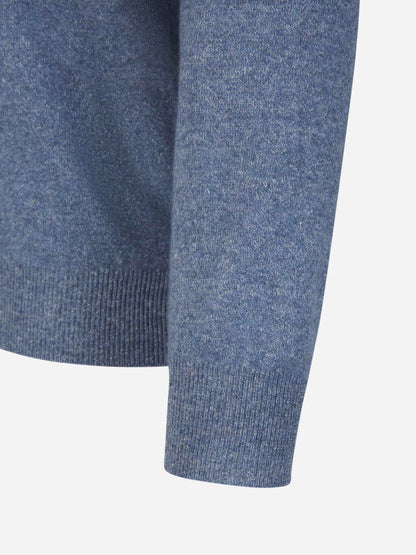 Outlet online Fedeli Hombre Jersey Cashmere y Lino color Azul Denim sku 542-002343 02 - Foto 4