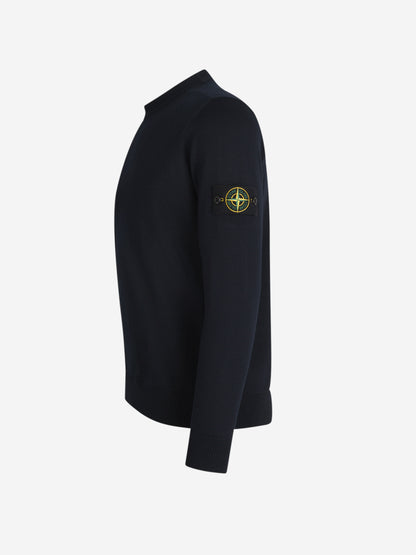 Outlet online Stone Island Hombre Jersey Lana Logo color Azul Marino sku 542-002390 01 - Foto 2