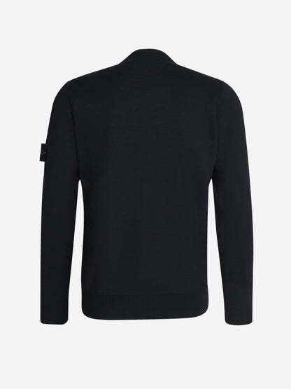 Outlet online Stone Island Hombre Jersey Lana Logo color Azul Marino sku 542-002390 01 - Foto 3