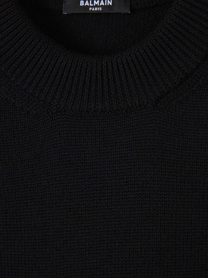 Outlet online Balmain Hombre Jersey Punto Logo color Negro sku 542-002421 00 - Foto 3