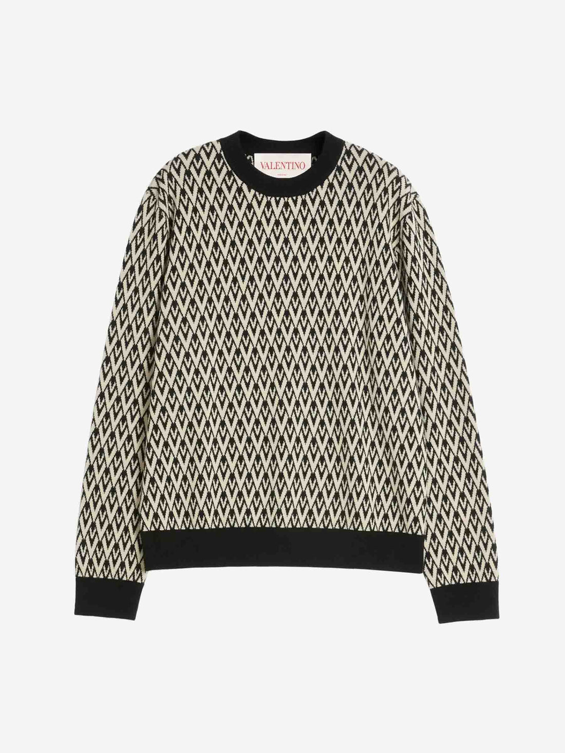 Outlet online Valentino Hombre Jersey Cuello Redondo Jacquard color Beige sku 542-002453 00 - Foto 1