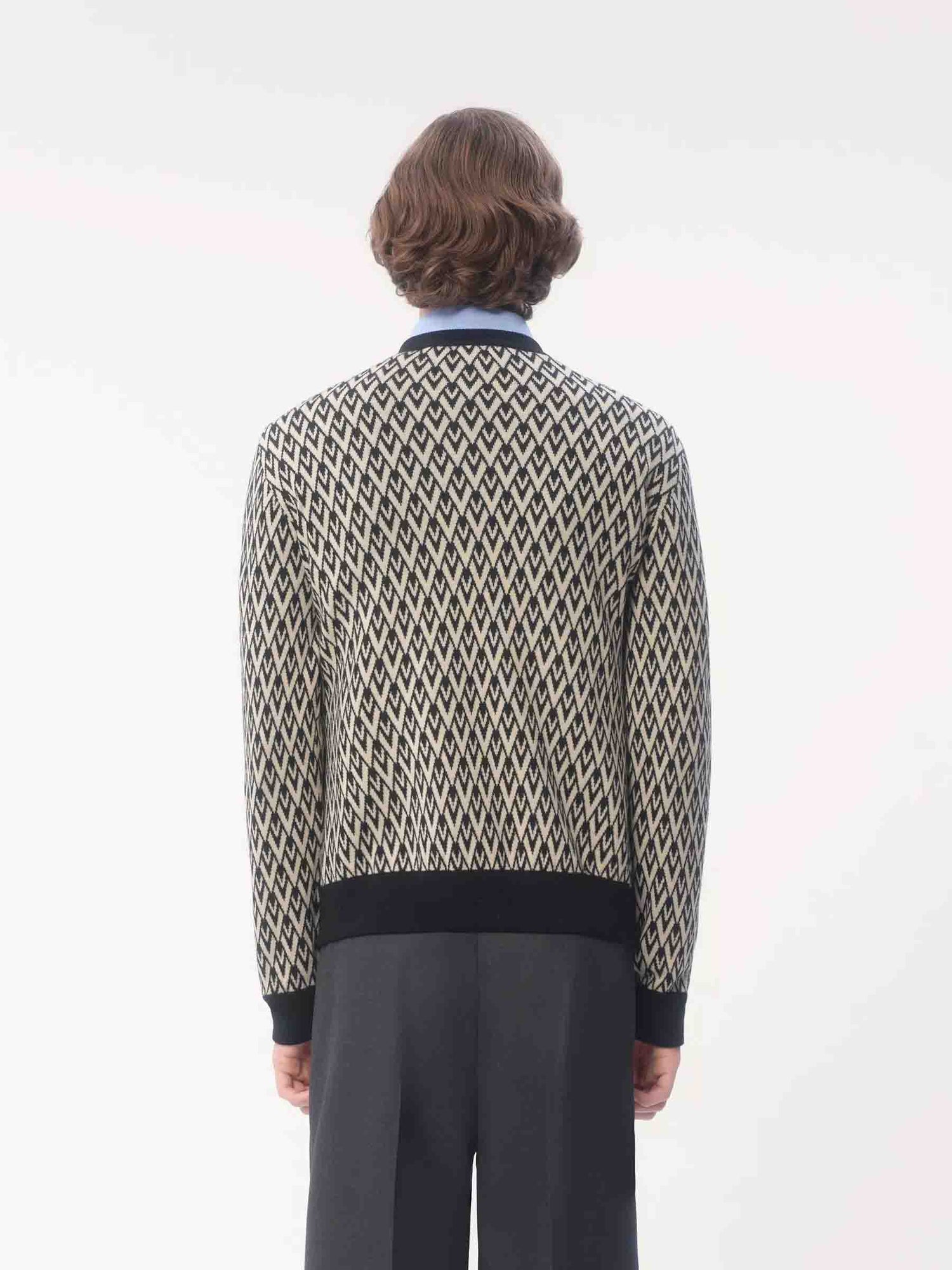 Outlet online Valentino Hombre Jersey Cuello Redondo Jacquard color Beige sku 542-002453 00 - Foto 3