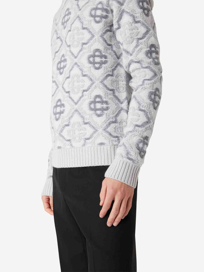 Outlet online Casablanca Hombre Jersey Punto Monograma color Gris Claro sku 542-002456 01 - Foto 4