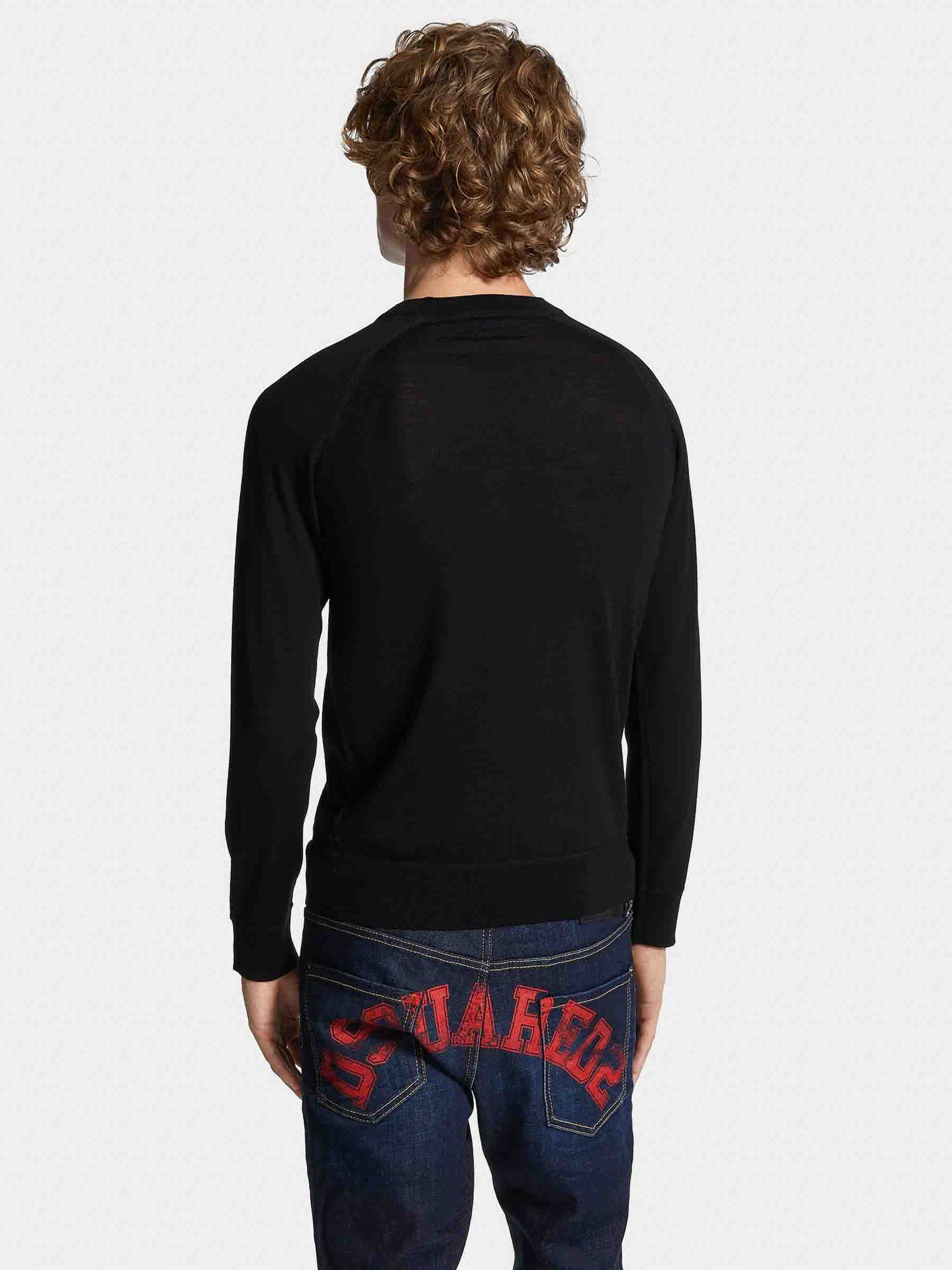 Dsquared2 Hombre Barcelona Jersey Logo Lana color Negro sku 542-002465 02 - Foto 3