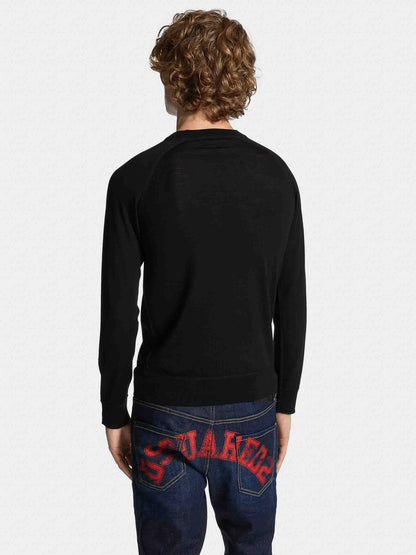 Dsquared2 Hombre Barcelona Jersey Logo Lana color Negro sku 542-002465 02 - Foto 3