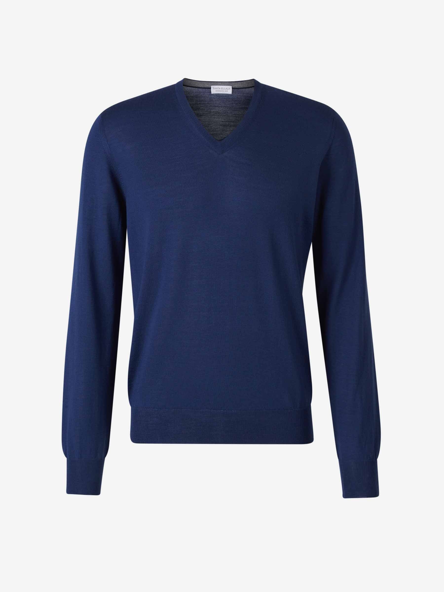 Outlet online Santa Eulalia Hombre Jersey Punto Lana color Azul Cobalto sku 542-002470 03 - Foto 1