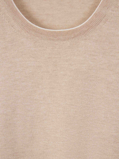 Outlet online Santa Eulalia Hombre Jersey Punto Seda color Beige sku 542-002471 04 - Foto 3
