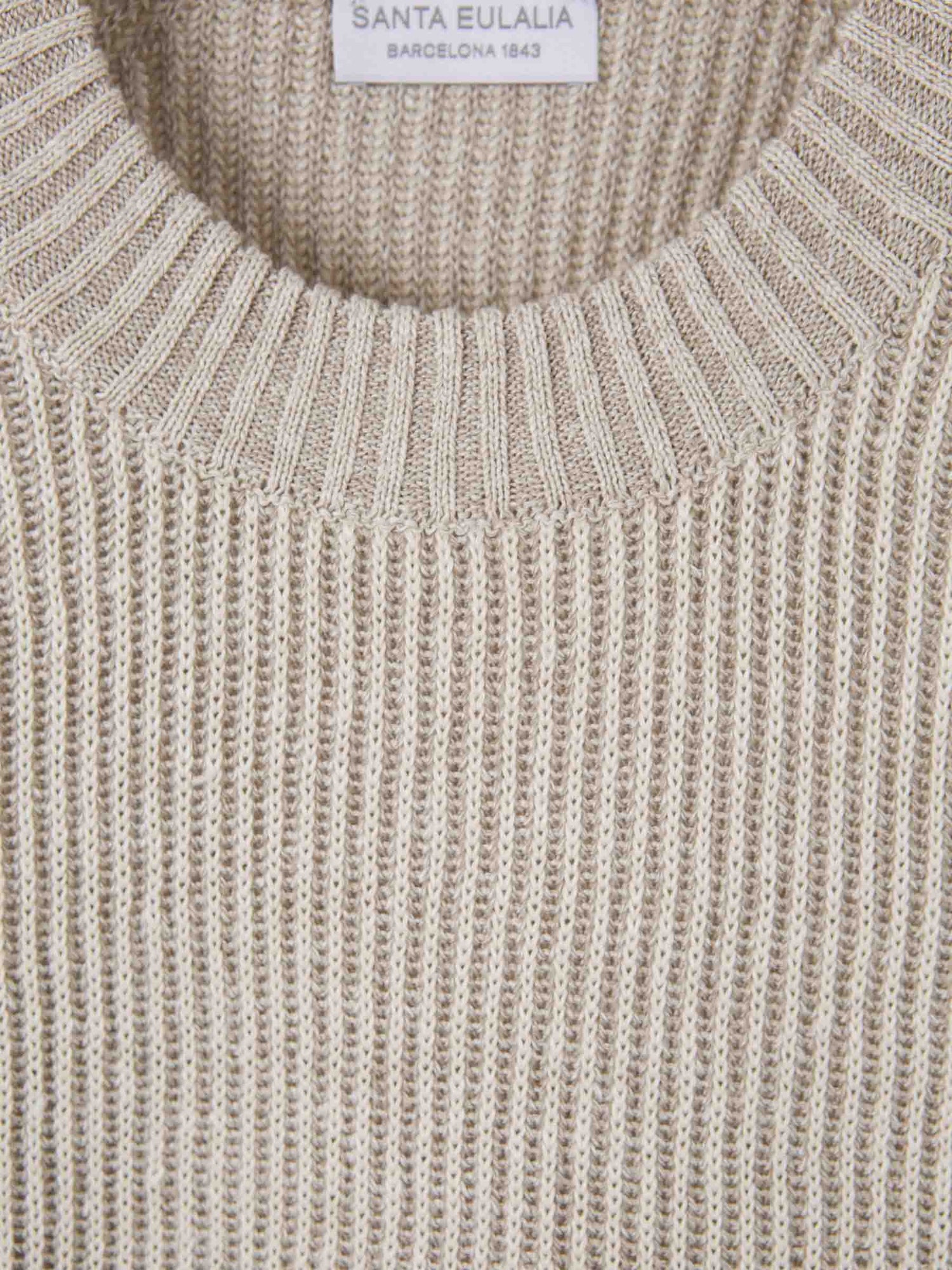 Santa Eulalia Hombre Barcelona Jersey Punto Lino color Beige sku 542-002472 01 - Foto 3