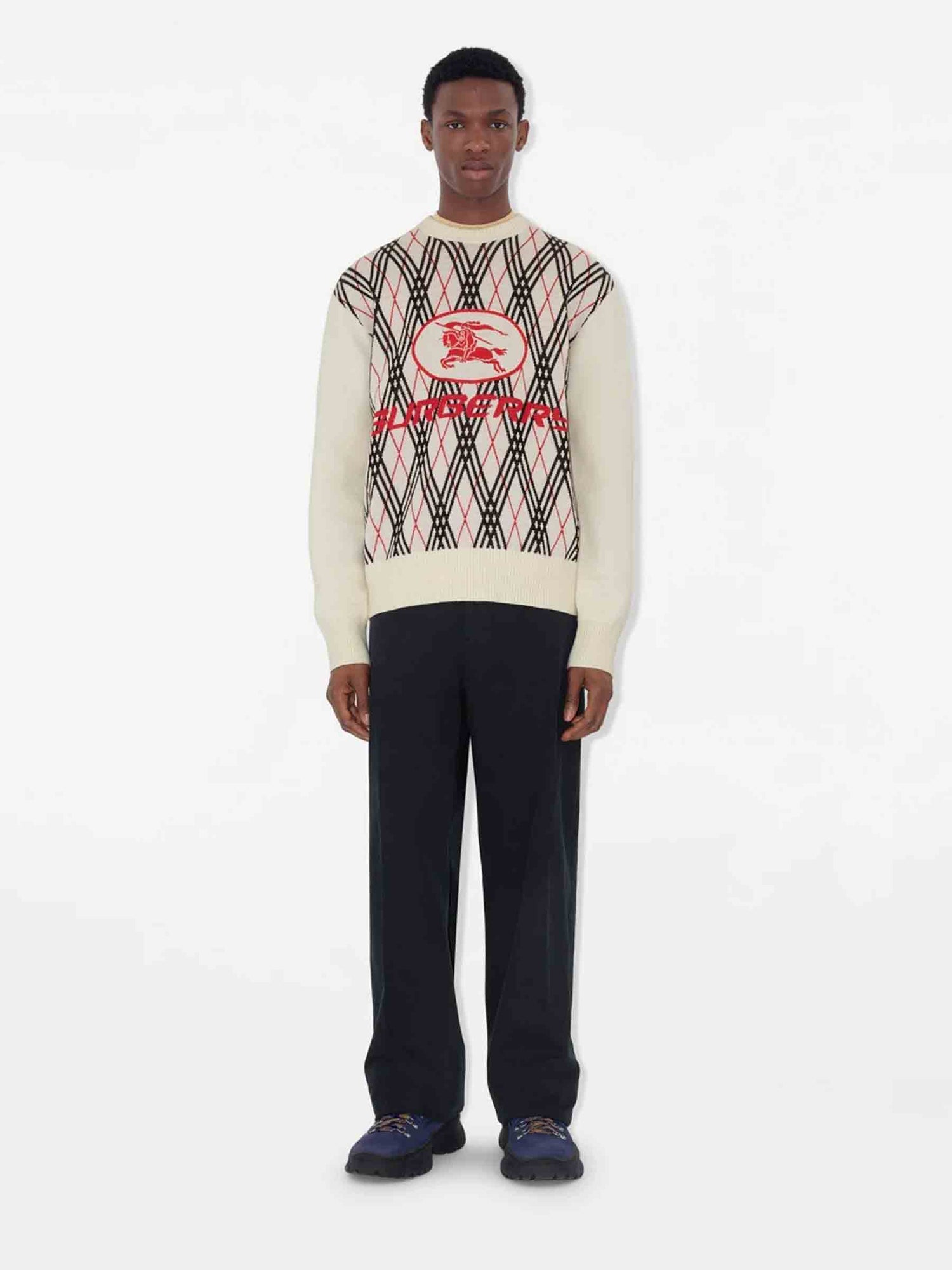 Outlet online Burberry Hombre Jersey Cuello Redondo color Marfil sku 542-002475 01 - Foto 2