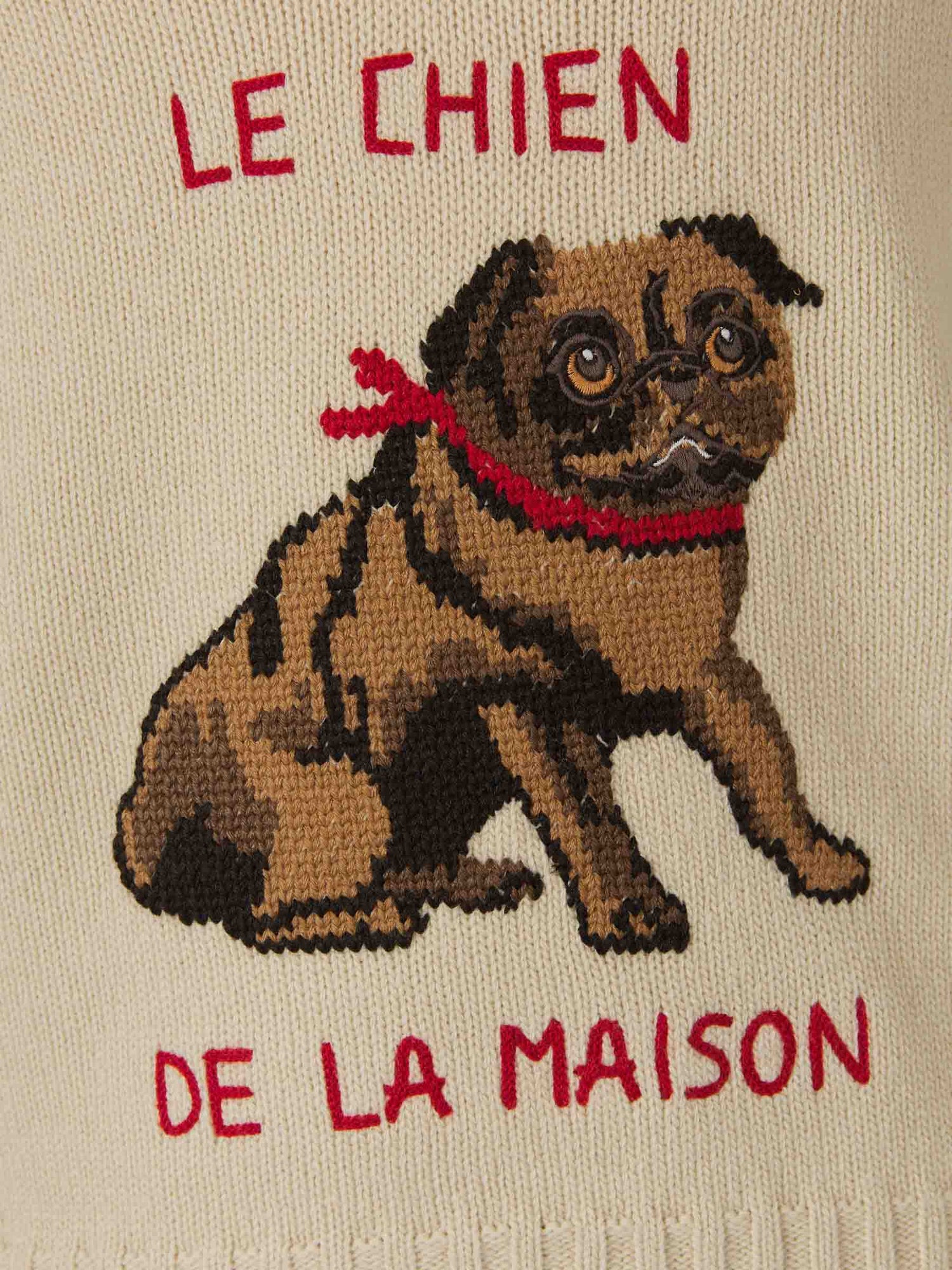 Outlet online Valentino Hombre Jersey Le Chien de la Maison color Crema sku 542-002483 01 - Foto 4