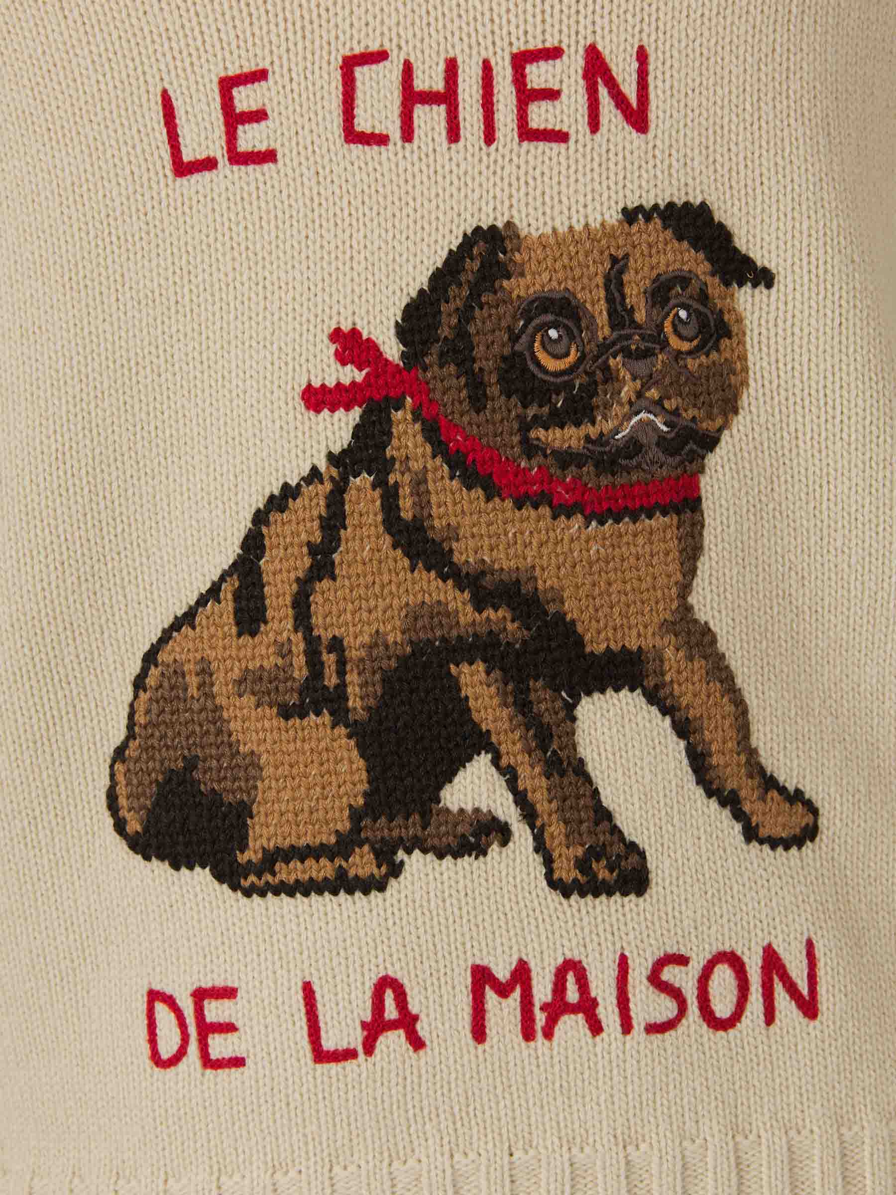 Outlet online Valentino Hombre Jersey Le Chien de la Maison color Crema sku 542-002483 01 - Foto 4