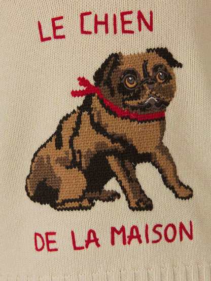 Outlet online Valentino Hombre Jersey Le Chien de la Maison color Crema sku 542-002483 01 - Foto 4