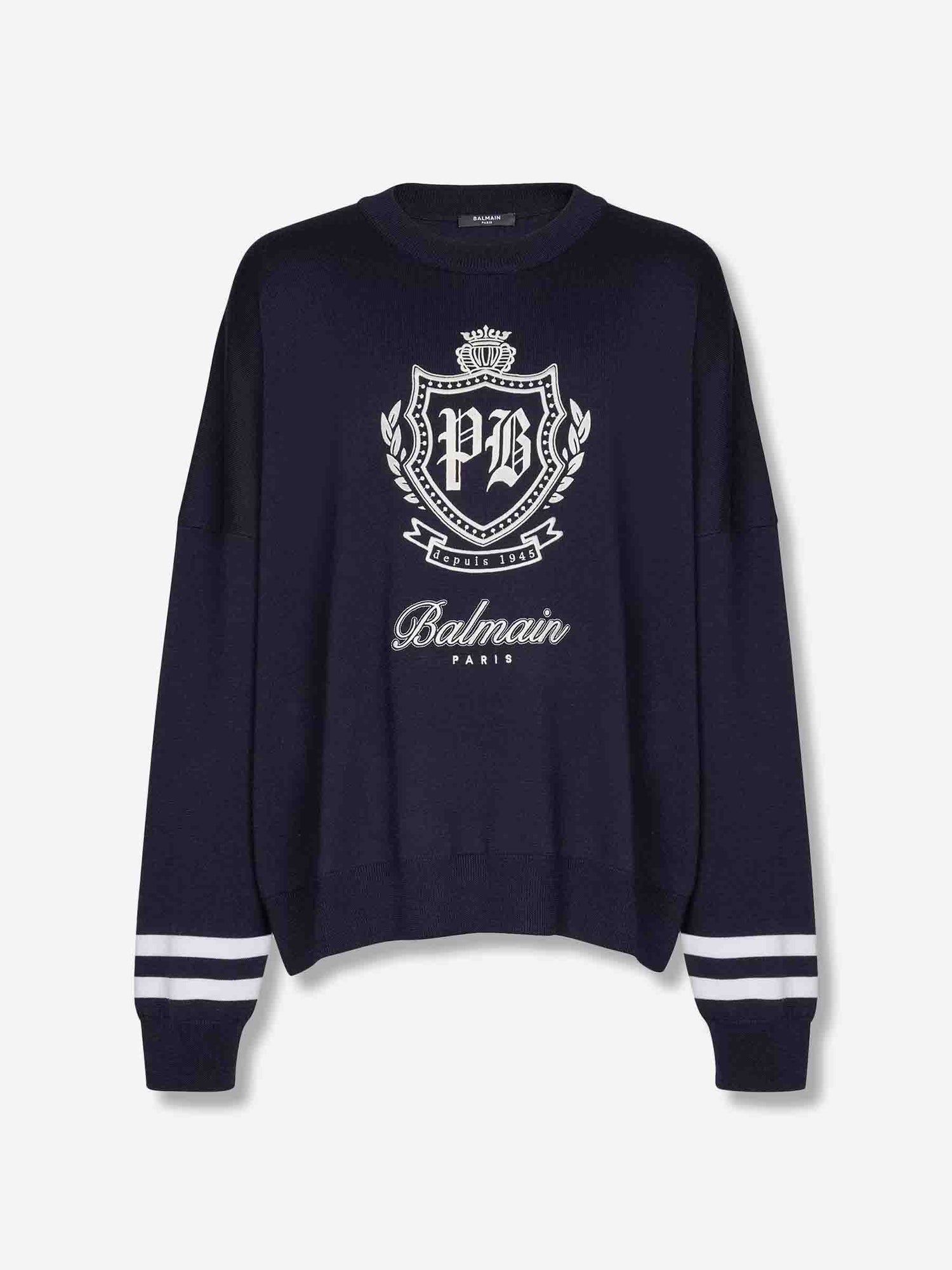Outlet online Balmain Hombre Jersey Cuello Redondo color Azul Marino sku 542-002488 00 - Foto 1