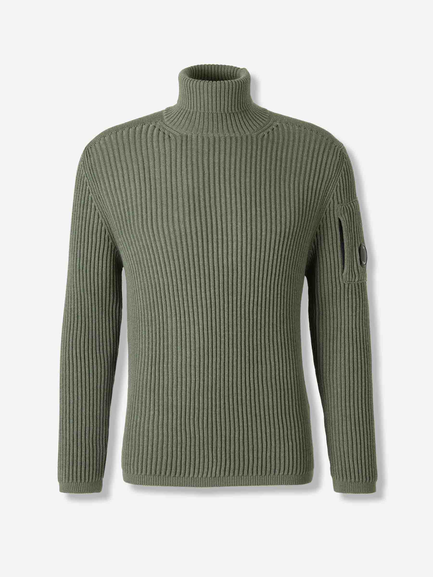 Outlet online C.P. Company Hombre Jersey Cuello Alto color Verde sku 542-002526 01 - Foto 1