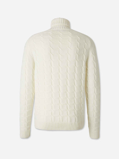 Outlet online Zanone Hombre Jersey Cuello Alto color Blanco sku 542-002547 01 - Foto 2