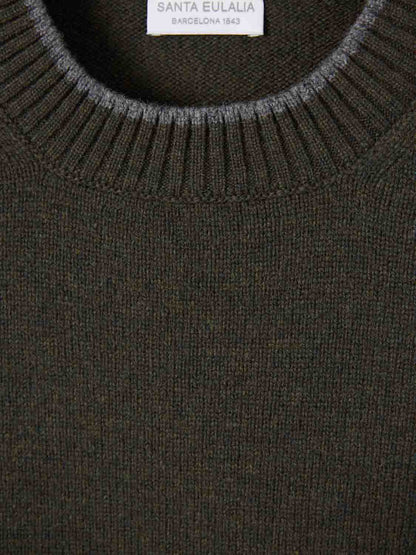 Outlet online Santa Eulalia Hombre Jersey Cuello Redondo color Verde Oscuro sku 542-002548 02 - Foto 3