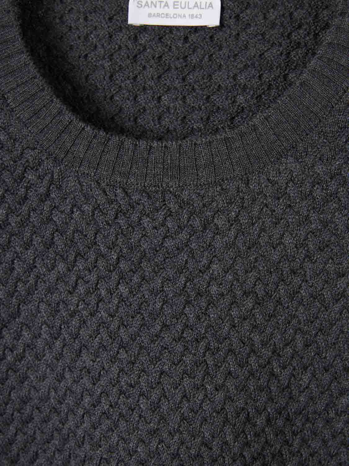 Outlet online Santa Eulalia Hombre Jersey Cuello Redondo color Gris Antracita sku 542-002552 02 - Foto 3