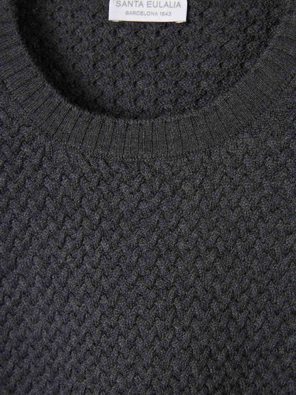 Outlet online Santa Eulalia Hombre Jersey Cuello Redondo color Gris Antracita sku 542-002552 02 - Foto 3