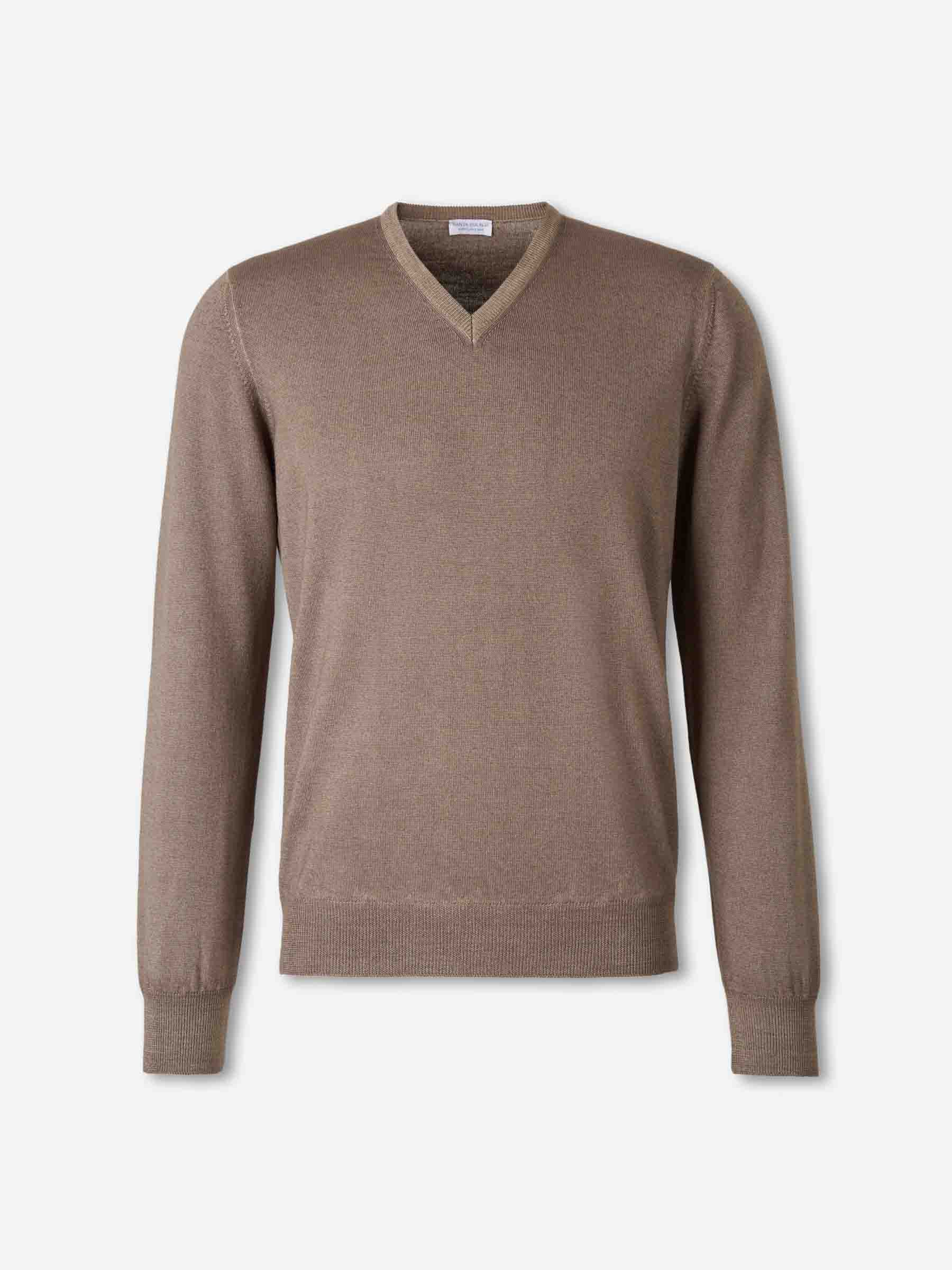 Outlet online Santa Eulalia Hombre Jersey Cuello Pico color Marrón sku 542-002555 01 - Foto 1