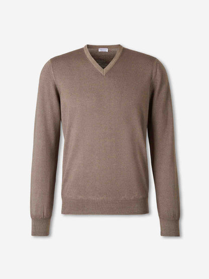 Outlet online Santa Eulalia Hombre Jersey Cuello Pico color Marrón sku 542-002555 01 - Foto 1