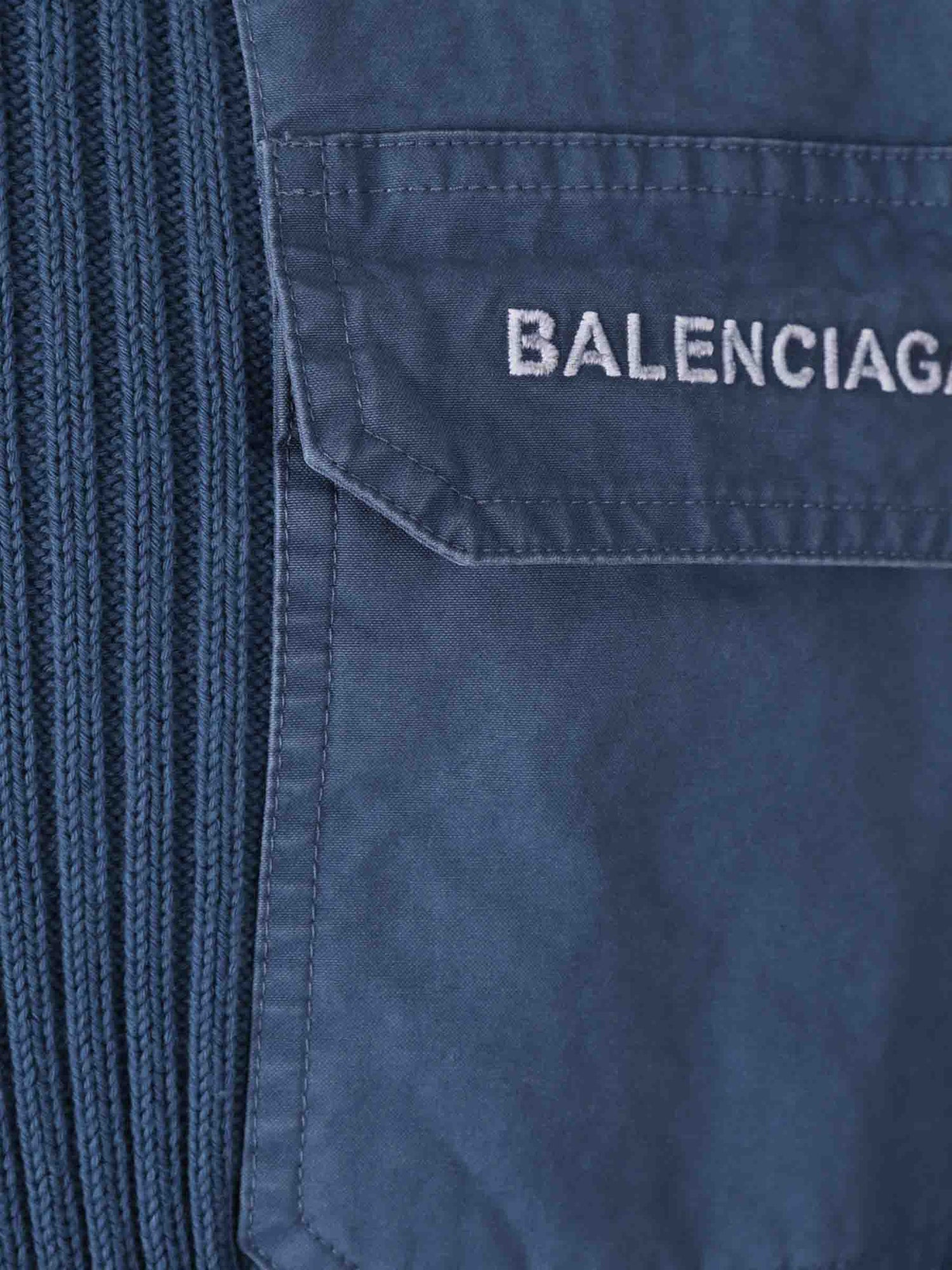 Outlet online Balenciaga Hombre Jersey Cuello Redondo color Azul Cobalto sku 542-002559 01 - Foto 3