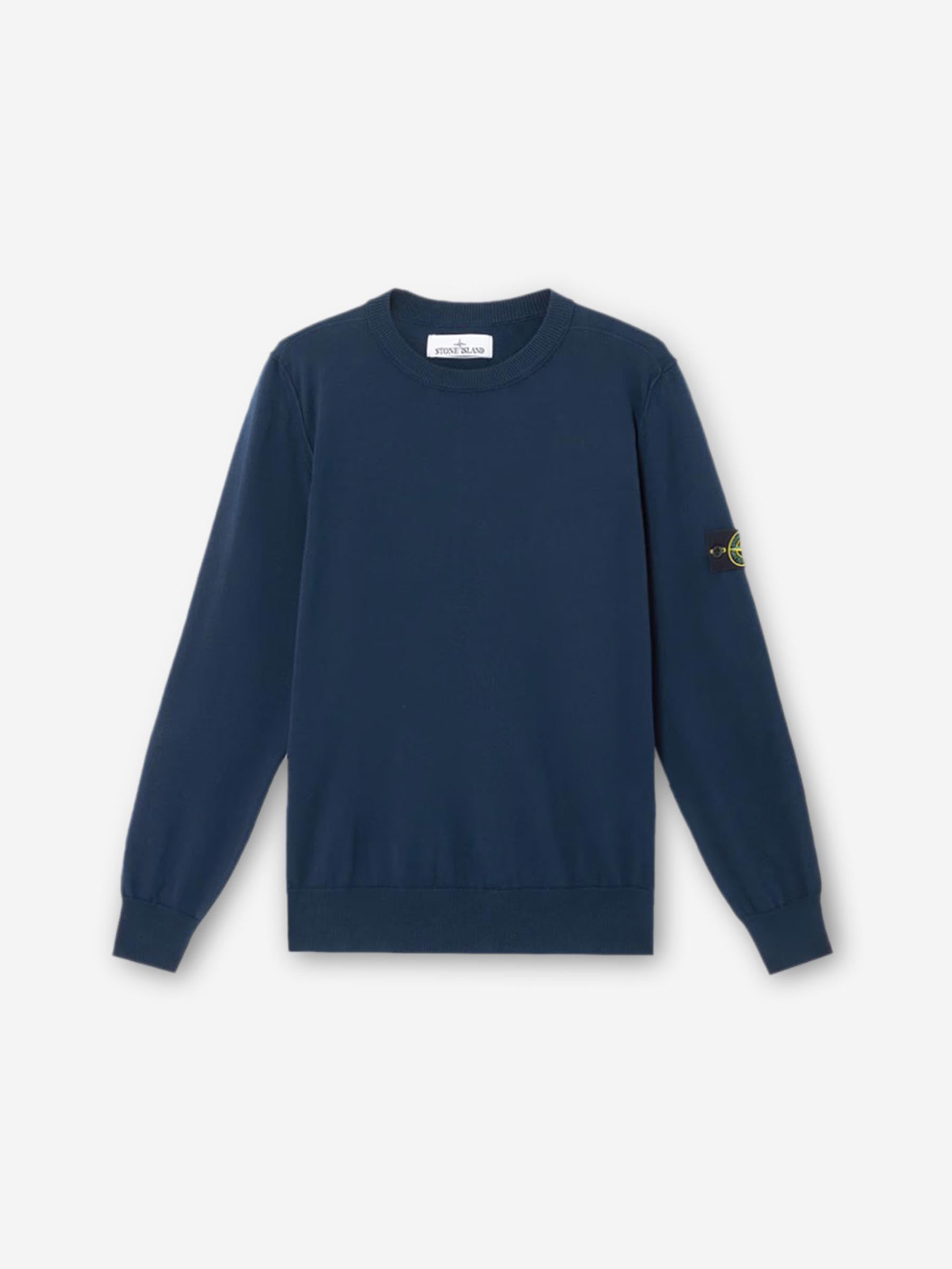 Outlet online Stone Island Hombre Jersey Cuello Redondo color Azul Noche sku 542-002572 01 - Foto 1