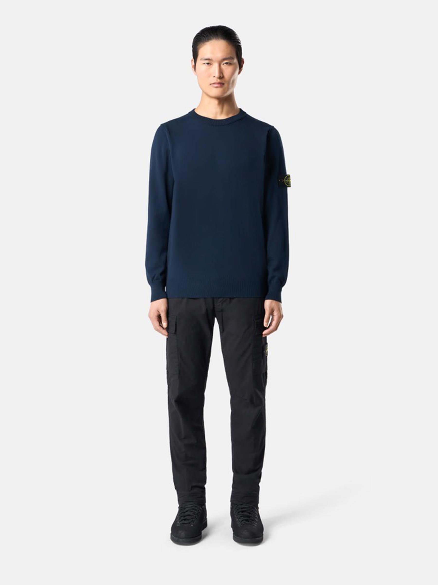 Outlet online Stone Island Hombre Jersey Cuello Redondo color Azul Noche sku 542-002572 01 - Foto 2
