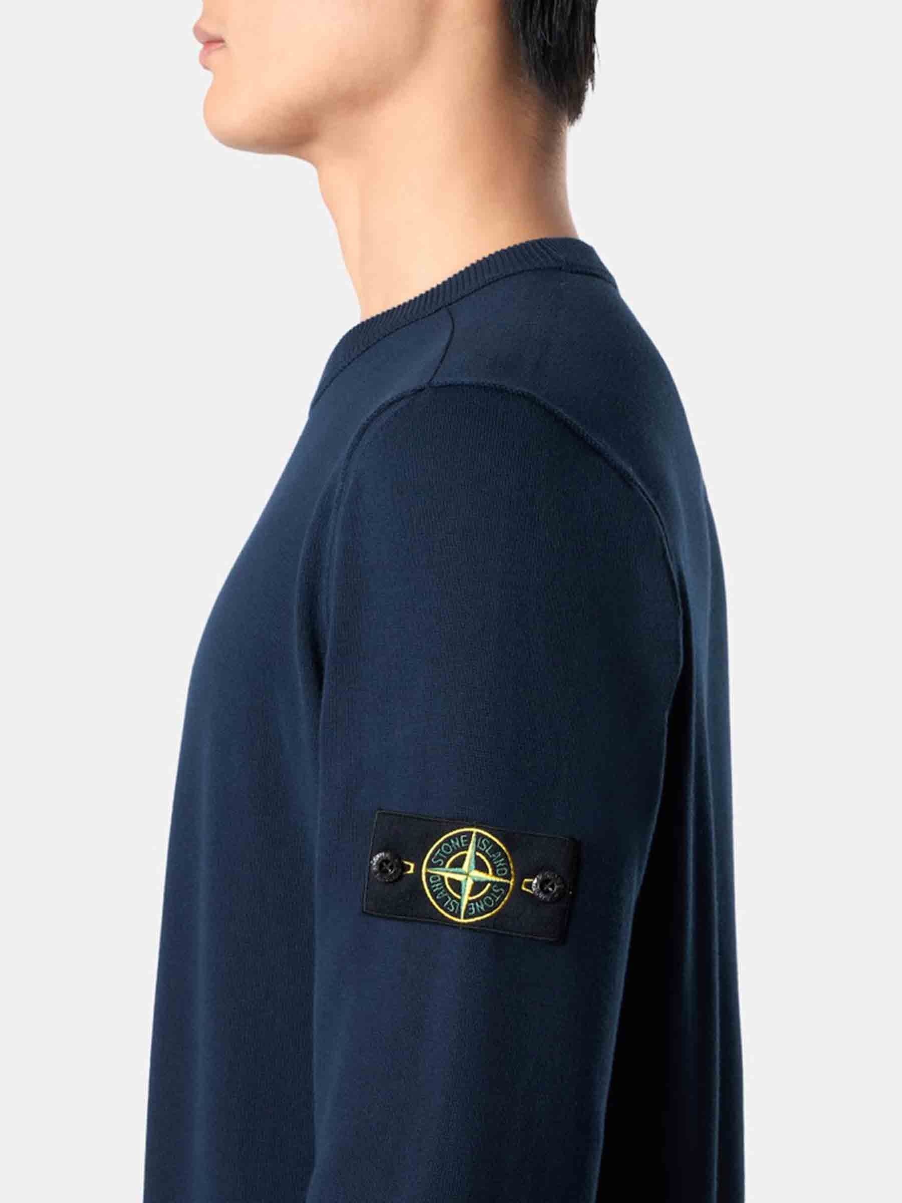 Outlet online Stone Island Hombre Jersey Cuello Redondo color Azul Noche sku 542-002572 01 - Foto 4