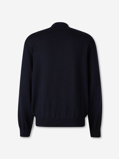 Outlet online Balenciaga Hombre Jersey Cuello Redondo color Azul Noche sku 542-002590 01 - Foto 2
