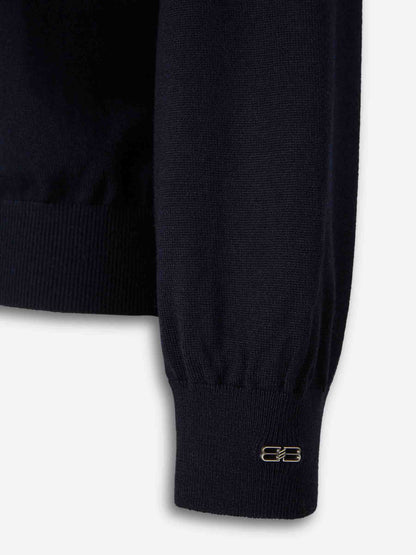 Outlet online Balenciaga Hombre Jersey Cuello Redondo color Azul Noche sku 542-002590 01 - Foto 4