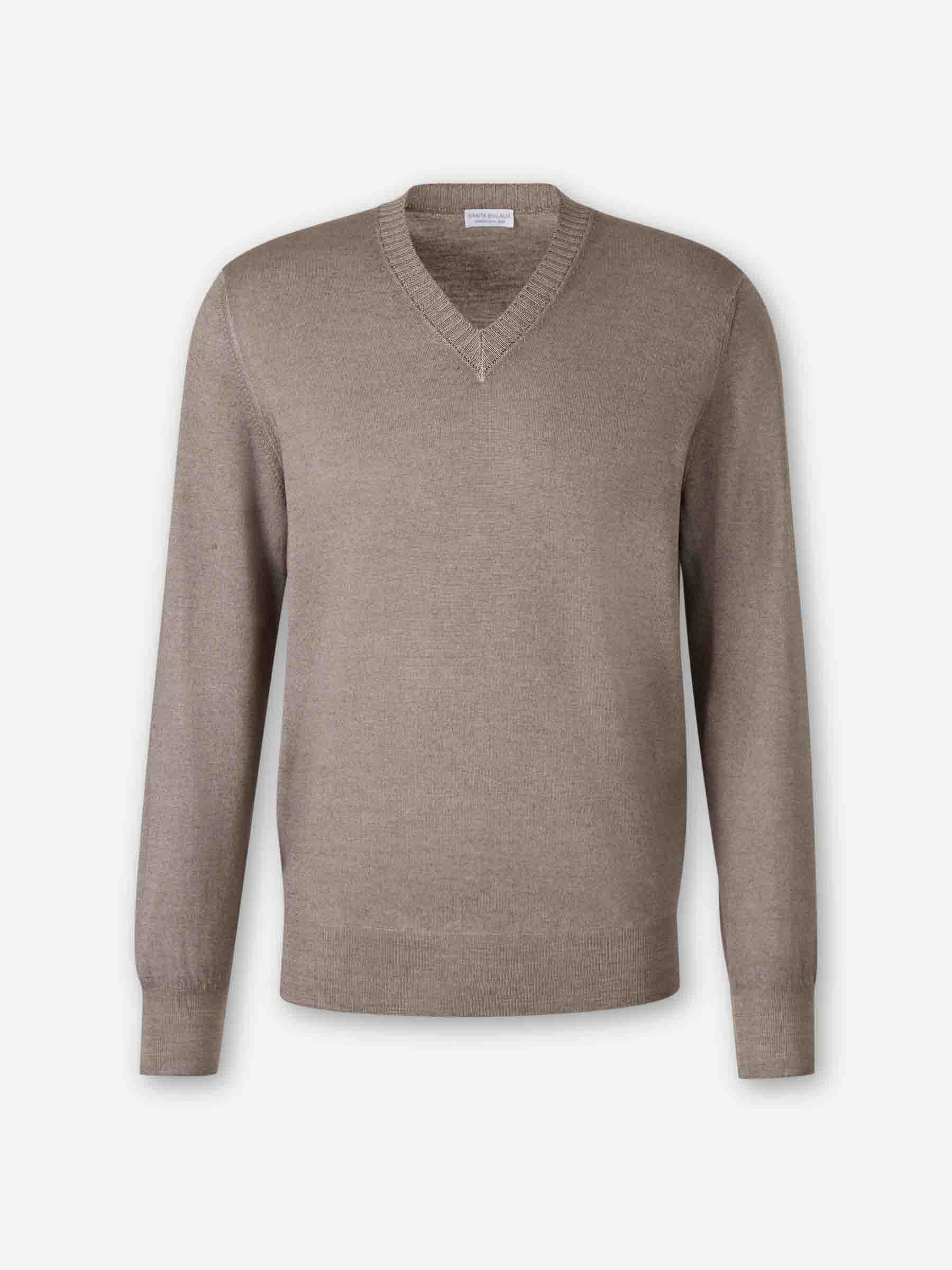 Outlet online Santa Eulalia Hombre Jersey Cuello V color Taupe sku 542-002591 03 - Foto 2