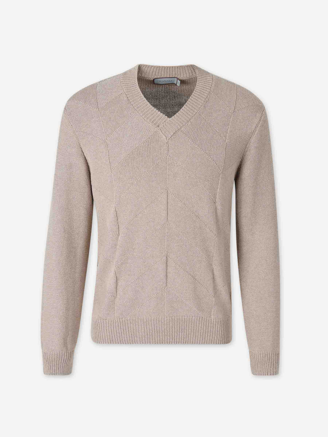 Canali Hombre Barcelona Jersey de Cuello Pico color Marrón sku 542-002598 01 - Foto 1