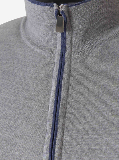 Outlet online Santa Eulalia Hombre Cárdigan Punto Lana color Gris Claro sku 543-000737 04 - Foto 3
