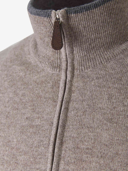 Outlet online Santa Eulalia Hombre Cárdigan Bicolor Cashmere color Topo sku 543-000856 02 - Foto 5