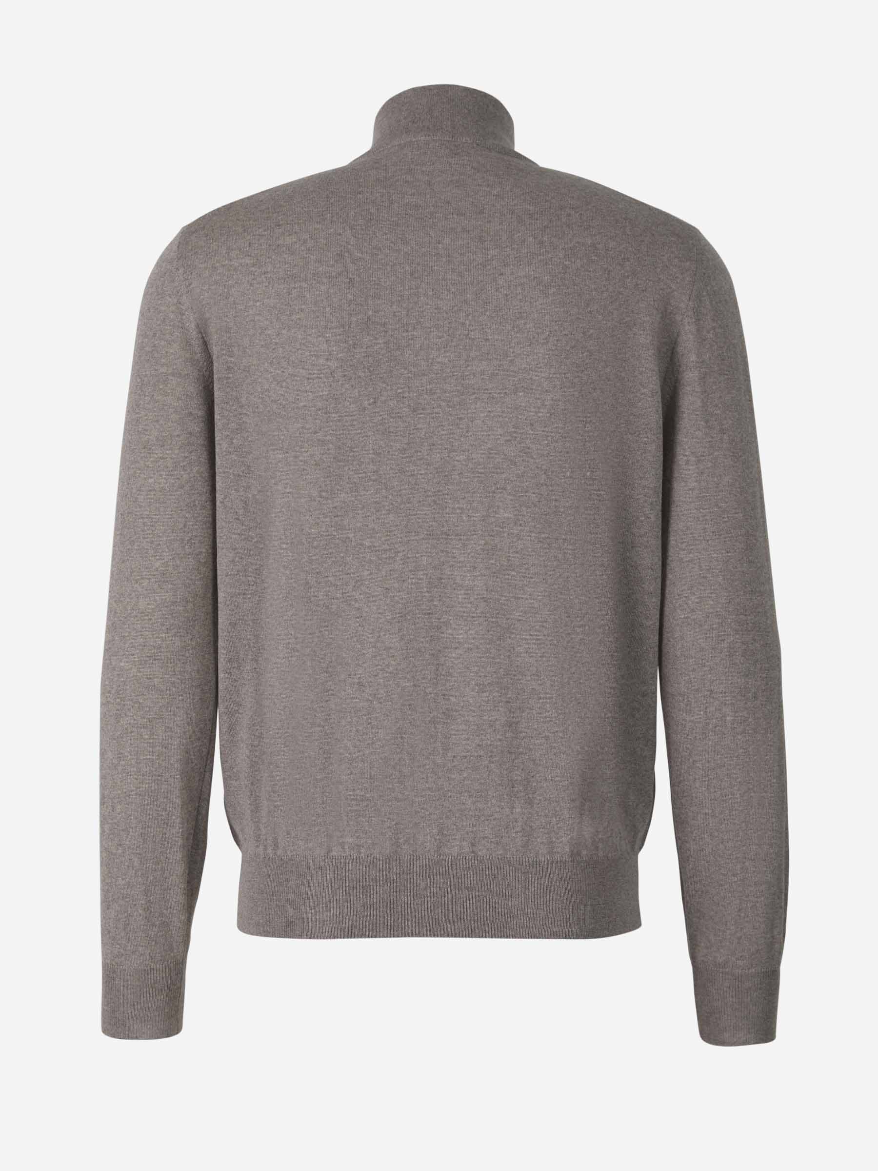Outlet online Canali Hombre Cárdigan Cremallera Lana color Azul Denim sku 543-000864 03 - Foto 2
