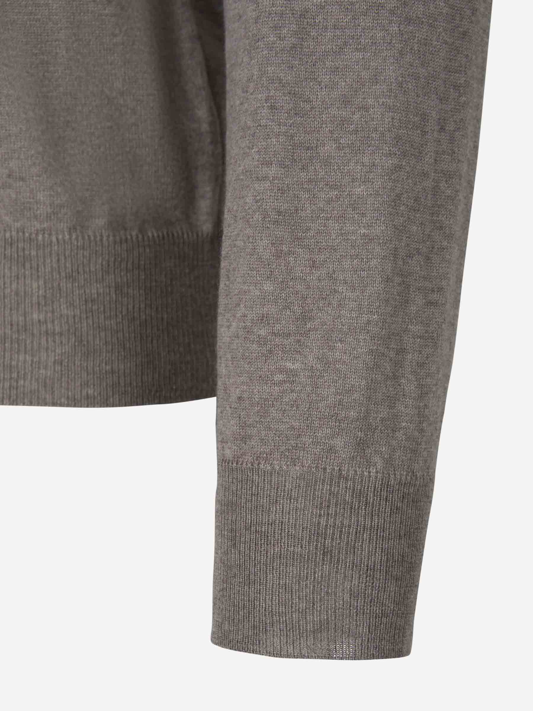 Outlet online Canali Hombre Cárdigan Cremallera Lana color Azul Denim sku 543-000864 03 - Foto 4