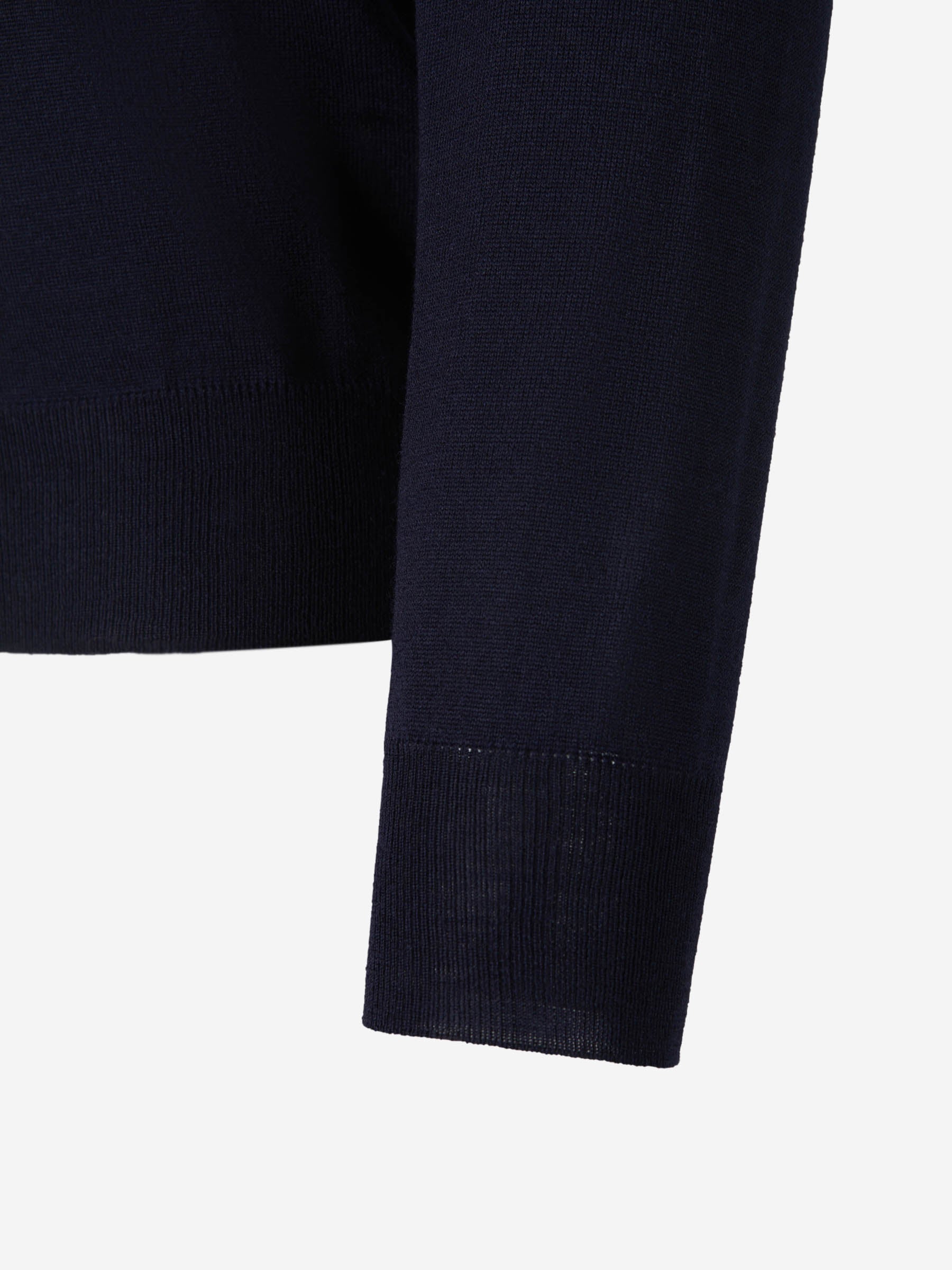Outlet online Canali Hombre Cárdigan Cremallera Lana color Azul Denim sku 543-000864 03 - Foto 8